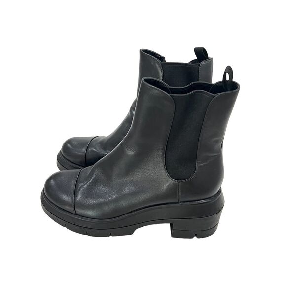 Stuart Weitzman Norah Women's Black Leather Chelsea Boots Size 8.5 C wide - Picture 3 of 7